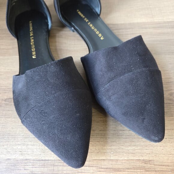 WORN ONCE CHINESE LAUNDRY EASY DOES IT D'ORSAY BLACK POINTY FLATS SIZE 10 - Picture 7 of 13